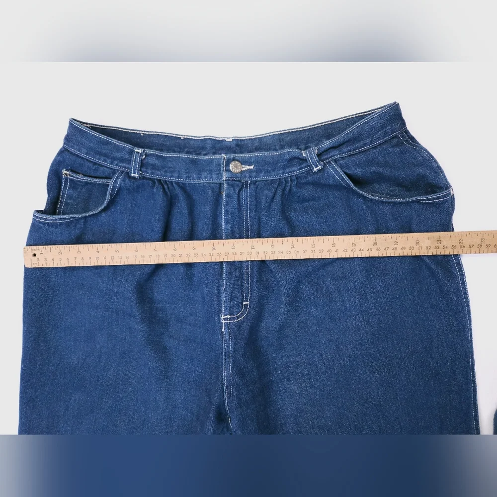 Gitano Vintage 80s Womens High Waisted Denim Jeans Size 38 Short Dark Wash - Picture 4 of 15
